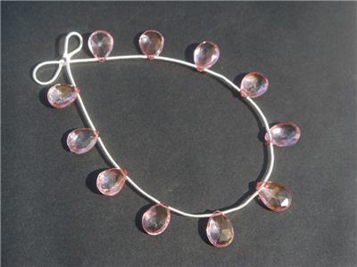 Pink Topaz Faceted Pear (Quality AA+)